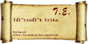 Törzsök Erika névjegykártya
