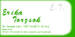 erika torzsok business card